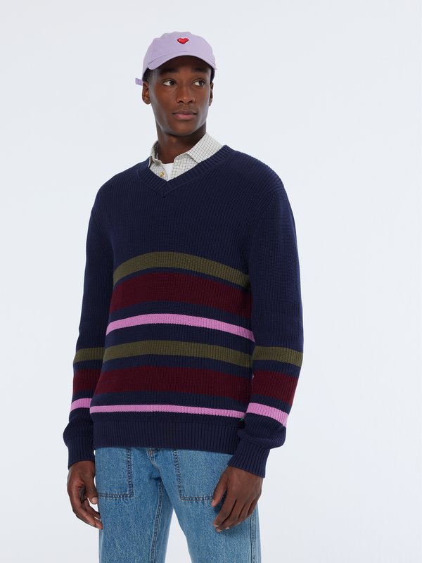 scotch & soda Striped v-neck pullover