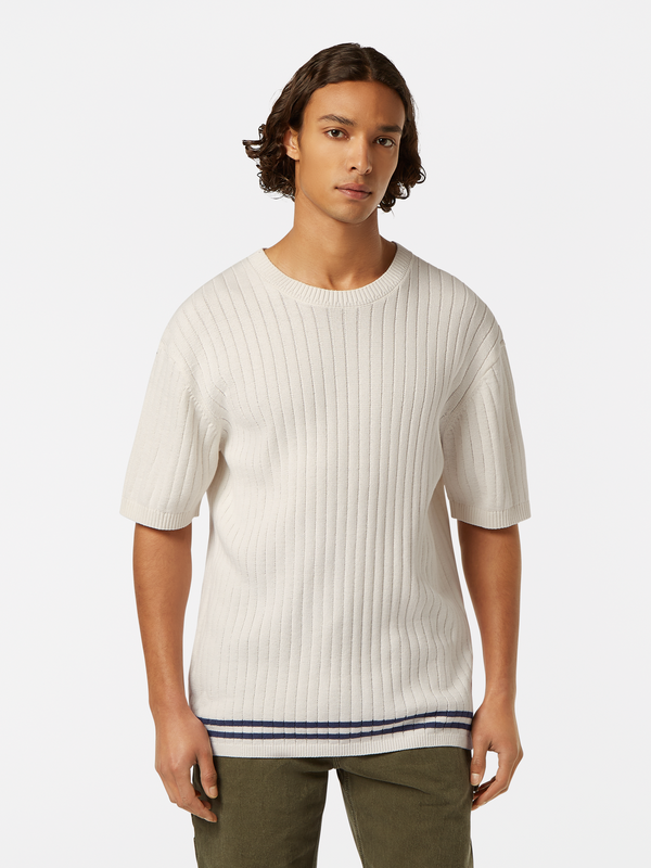 scotch & soda Structured knitted T-shirt