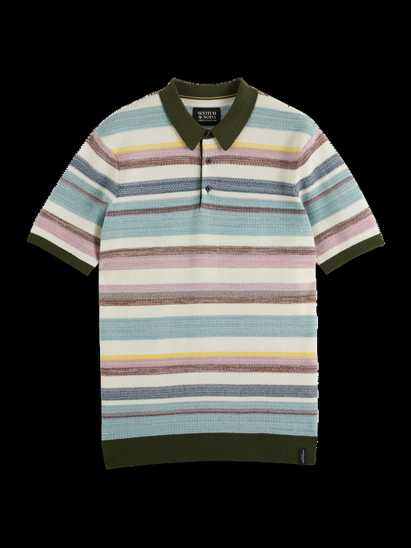 scotch & soda Structuur gebreide polo