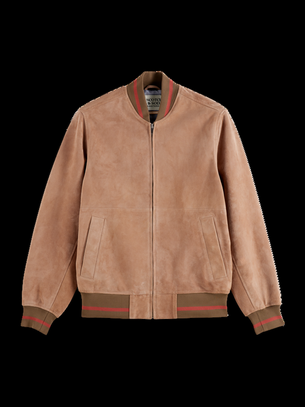 Scotch & Soda Suede Bomber Jacket