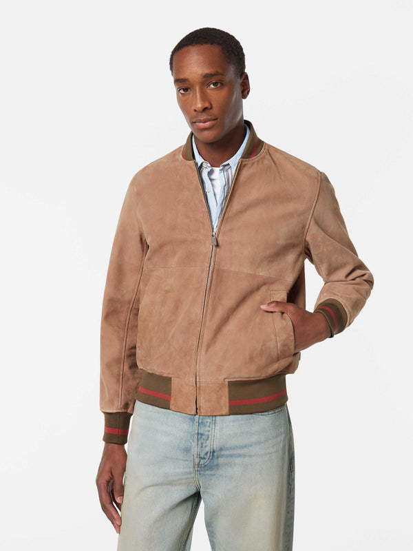 scotch & soda Suede Bomber Jacket