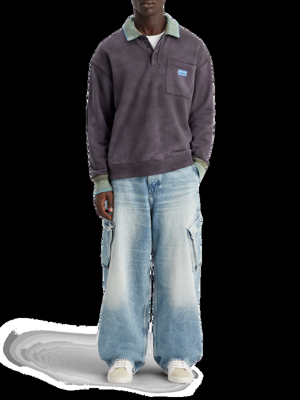 scotch & soda Sweatshirt met gebreide kraag