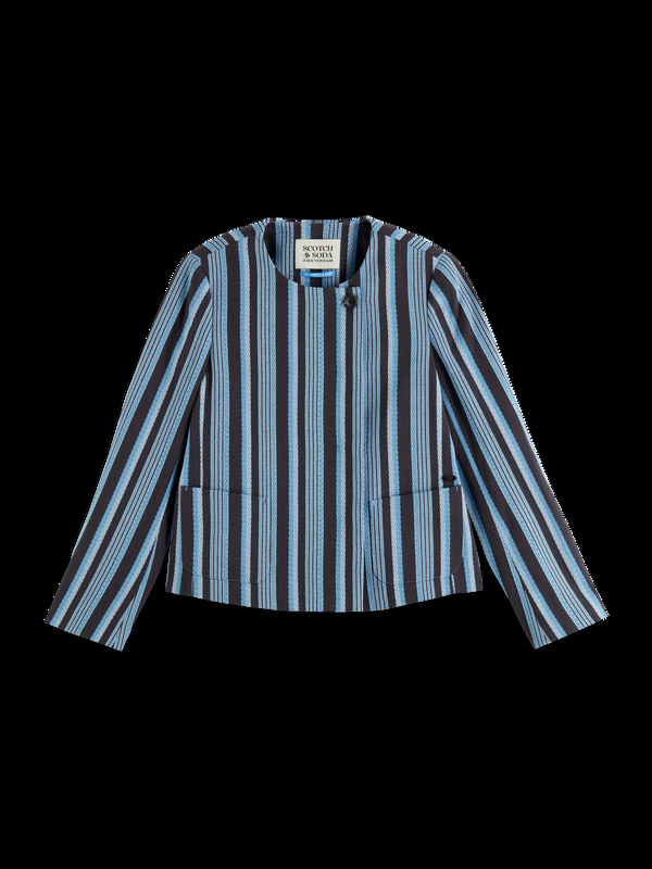 Scotch & Soda Textured Striped Blazer