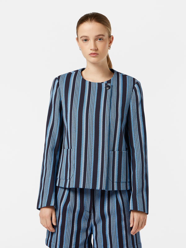 scotch & soda Textured Striped Blazer