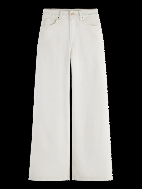 Scotch & Soda The Wave Wide Leg Jeans Faded White