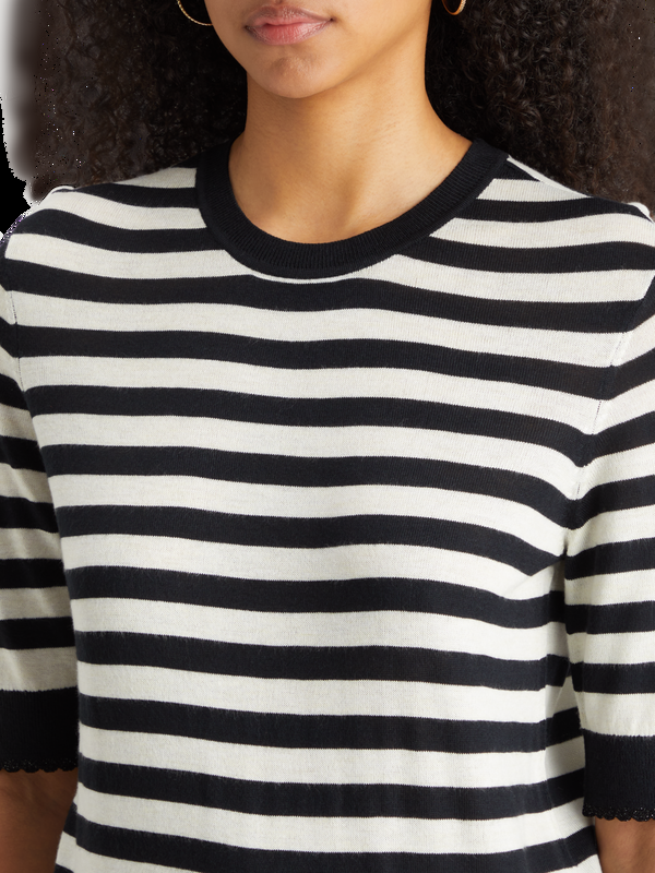 Scotch & Soda Trui Met Ronde Hals En Korte Mouwen