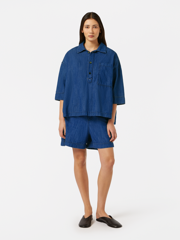 scotch & soda Utility Light Denim Shorts