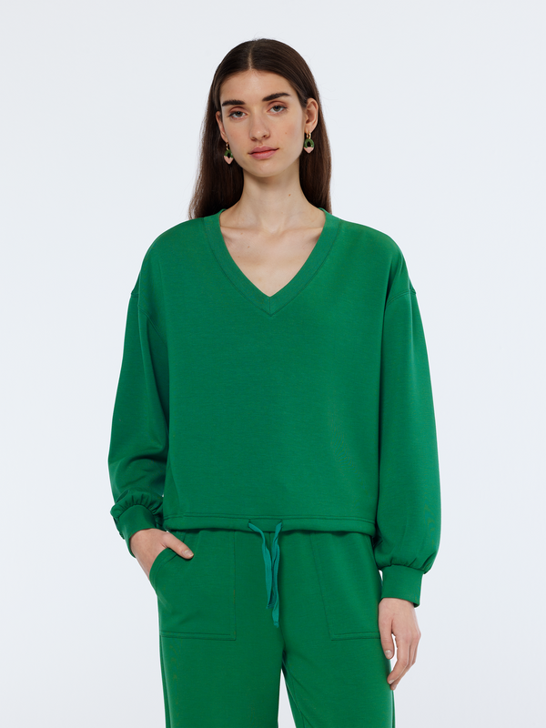 scotch & soda V-neck modal sweatshirt