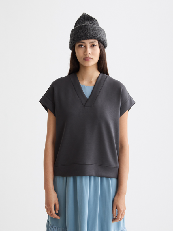 scotch & soda V-neck sleeveless modal sweatshirt