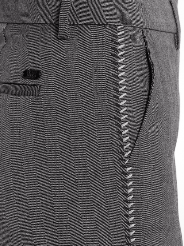 Scotch & Soda Violet Herringbone High Rise Flare Leg