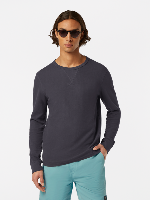 scotch & soda Waffle Long Sleeve T-Shirt