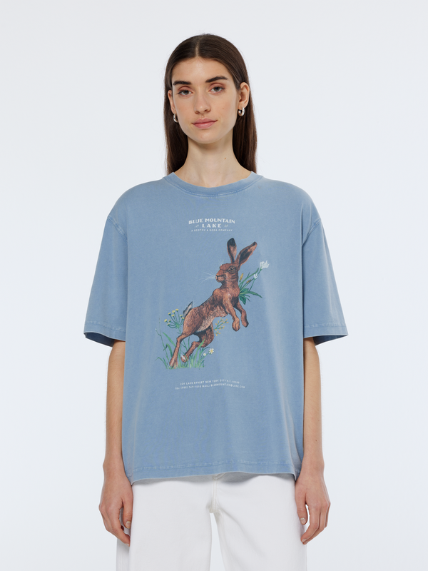 scotch & soda Washed artwork loose t-shirt