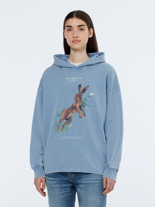scotch & soda Washed artwork oversized hoodie