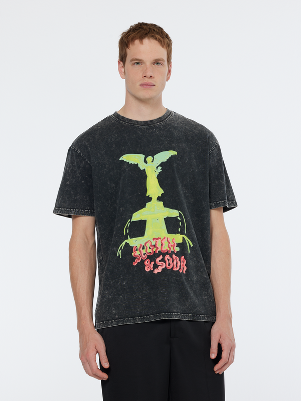 scotch & soda Washed artwork relaxed fit t-shirt
