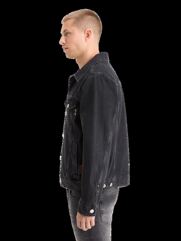 Scotch & Soda WASHED BLACK DENIM TRUCKER JACKET