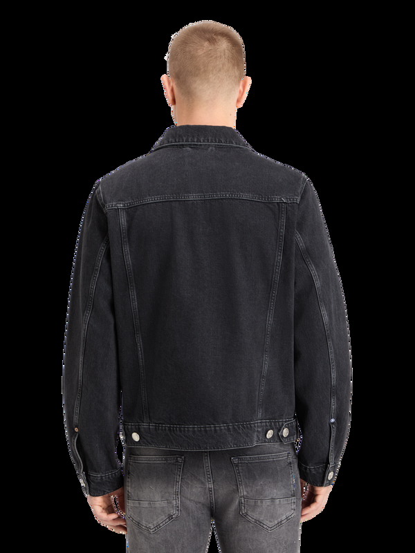 Scotch & Soda WASHED BLACK DENIM TRUCKER JACKET