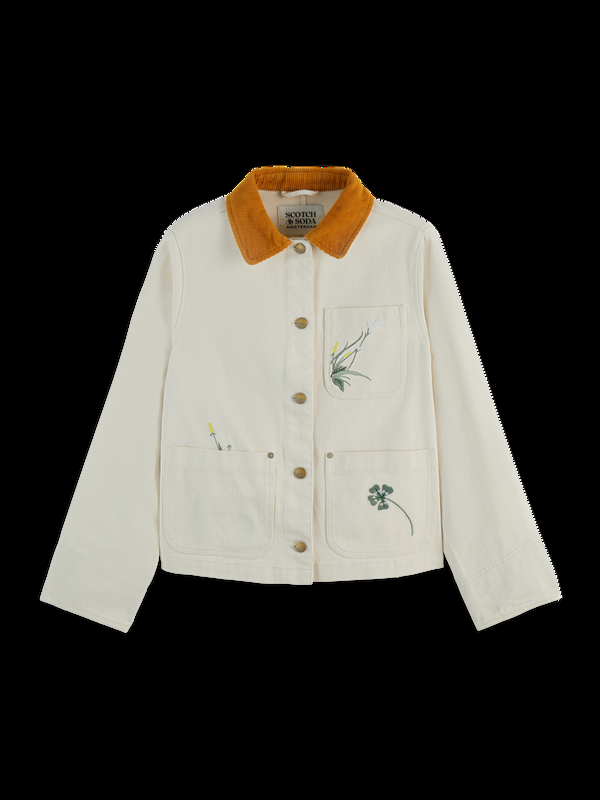 Scotch & Soda Workwear Jacket With Embroidery