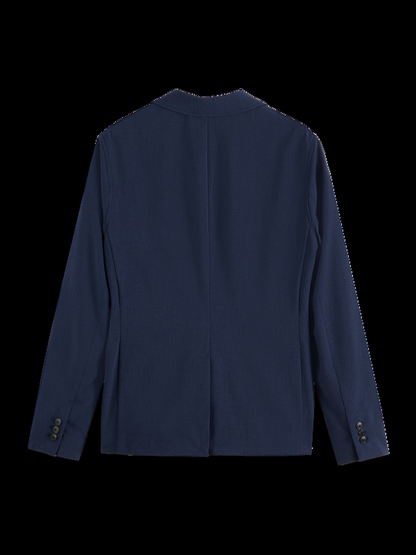 Scotch & Soda Single-breasted Seersucker Check Relaxed Fit Blazer