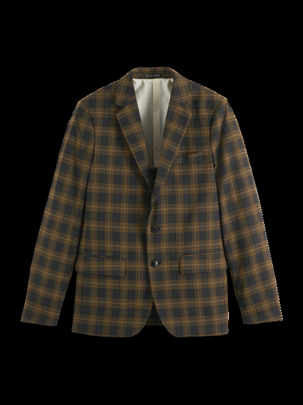 Scotch & Soda Single-breasted Yarn-dyed Check Regular Fit Blazer