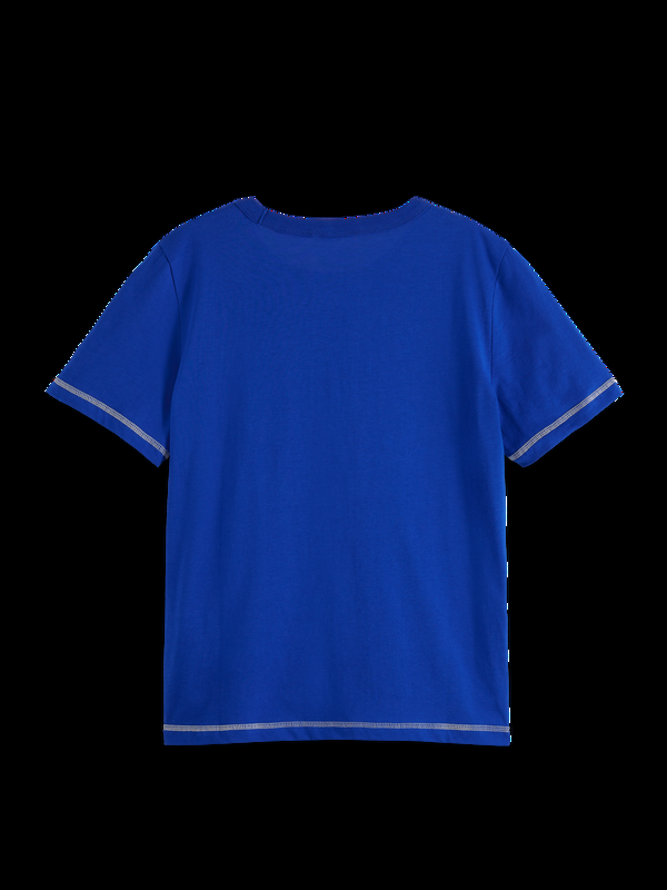 Scotch & Soda T-shirt Met Normale Pasvorm En Flatlockdetail