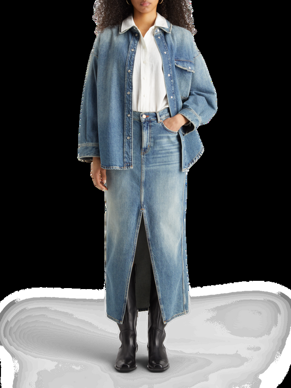 scotch & soda Vintage gewassen denim overshirt - frisco-avonden