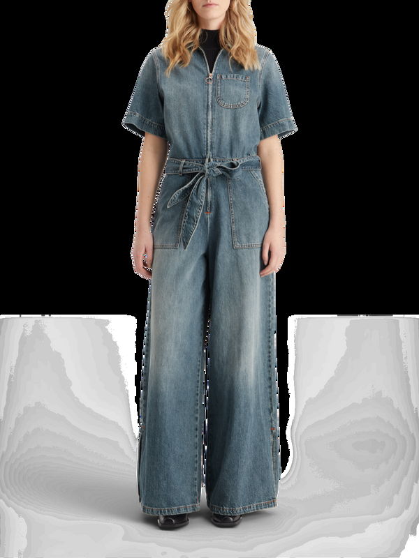 scotch & soda Werkkleding jumpsuit van gewassen denim