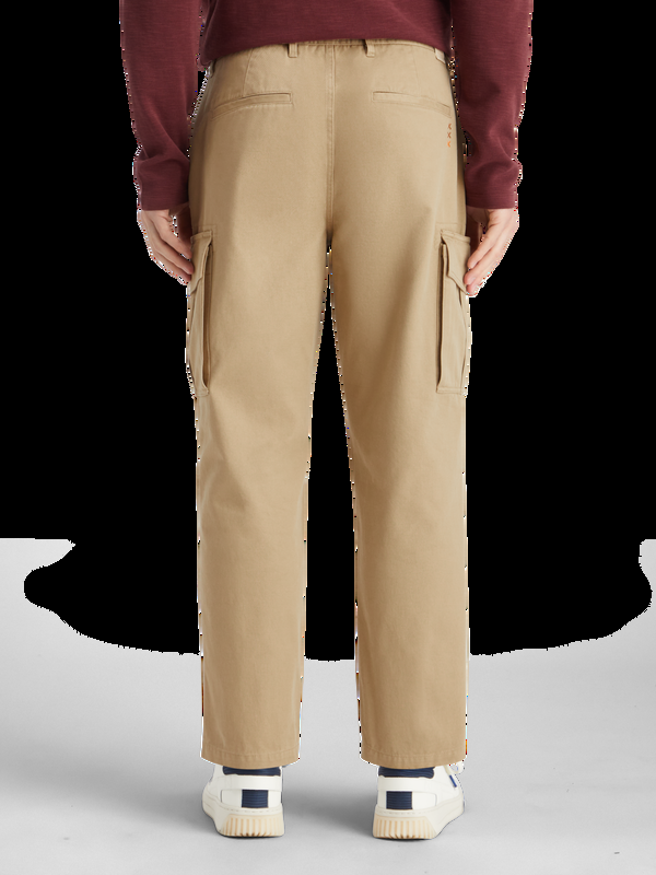 Scotch & Soda Wijde Taps Toelopende Cargobroek Van Katoen-keperstof
