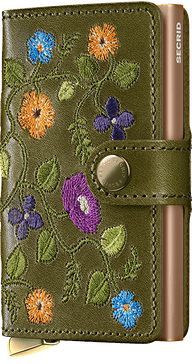 Secrid Description - Miniwallet Style Stitch Floral Olive