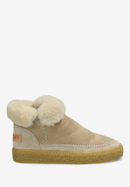shabbies amsterdam Enkel Boot Chewy Moux Doubleface Beige