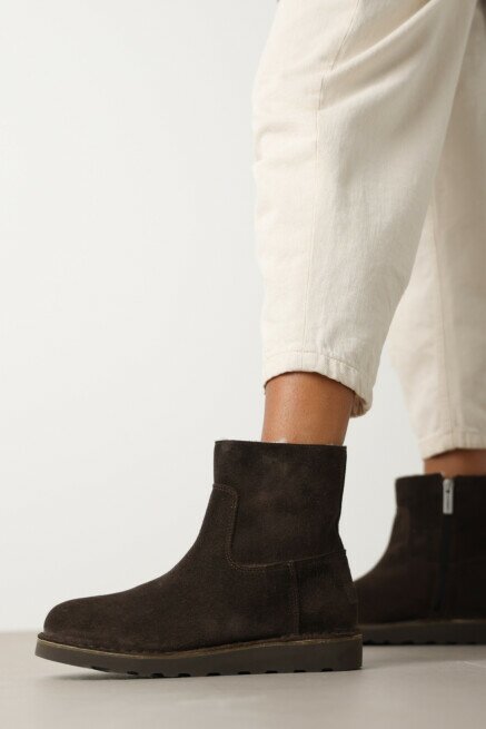 Shabbies Amsterdam Enkellaars Palissa Mia Zip Donkerbruin