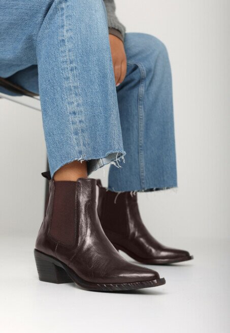 Shabbies Amsterdam Enkellaars Wiep Tamponato Donkerbruin