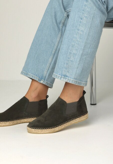Shabbies Amsterdam Espadrille Elche Chelsea Donkergroen