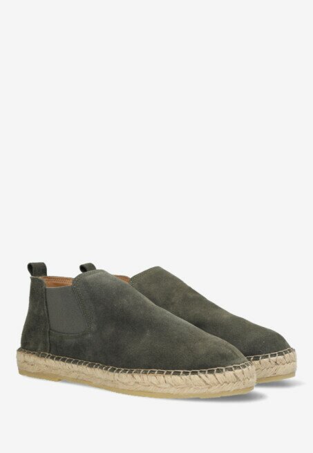 Shabbies Amsterdam Espadrille Elche Chelsea Donkergroen