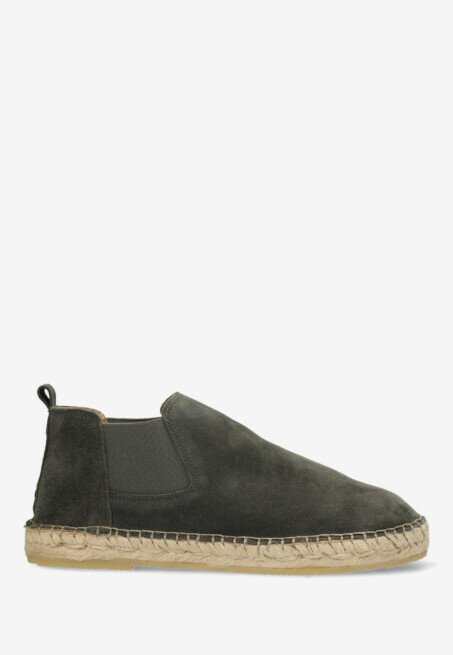 shabbies amsterdam Espadrille Elche Chelsea Donkergroen