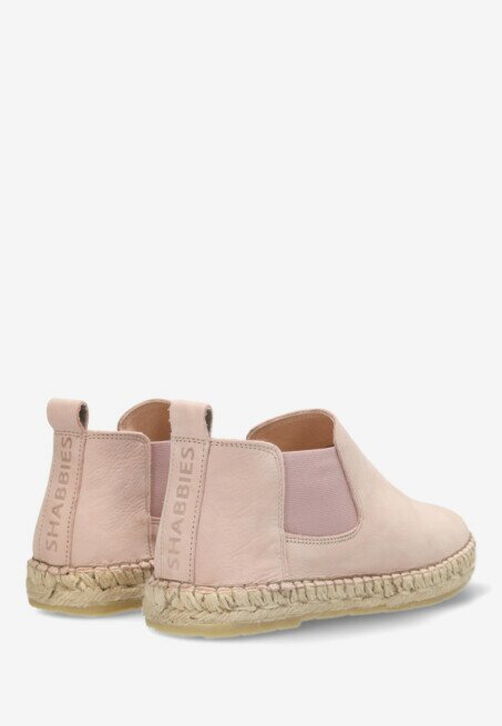 Shabbies Amsterdam Espadrille Elche Chelsea Nubuck Licht Roze