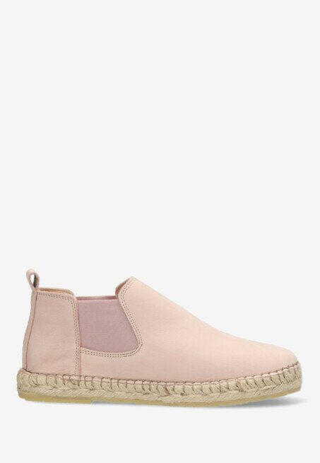 shabbies amsterdam Espadrille Elche Chelsea Nubuck Licht Roze