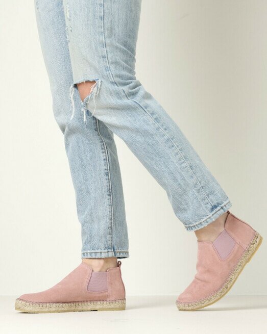 Shabbies Amsterdam Espadrille Elche Chelsea Zacht Roze
