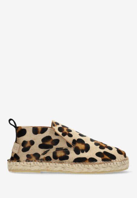 shabbies amsterdam Espadrille Elche Lofa Leopard Bruin
