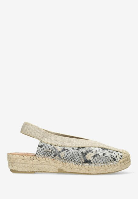 shabbies amsterdam Espadrille Palma Ki Sling Wit/Zwart