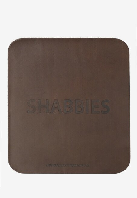 shabbies amsterdam Muismat No Waste Leather Donker Cognac
