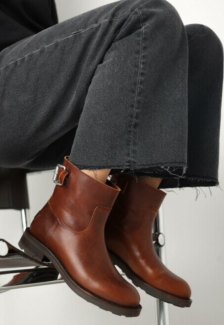 Shabbies Amsterdam Enkellaars Alyd Ankie Cognac