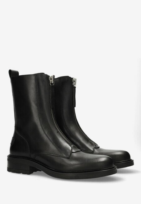 Shabbies Amsterdam Enkellaars Dean Zipa Zwart