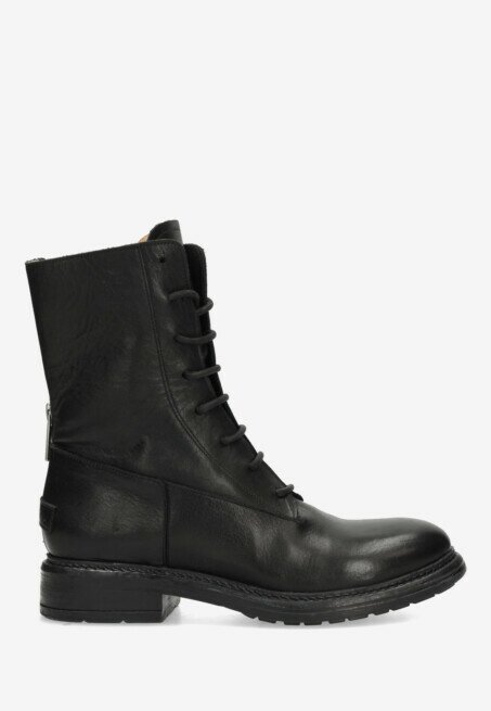 Shabbies Amsterdam Enkellaars Duck Lacey Zwart