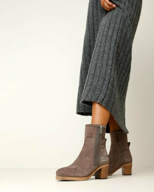 Shabbies Amsterdam Enkellaars Lieve Zita Taupe