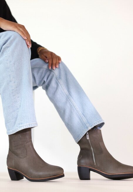 Shabbies Amsterdam Enkellaars Lucie Ankie Grijs