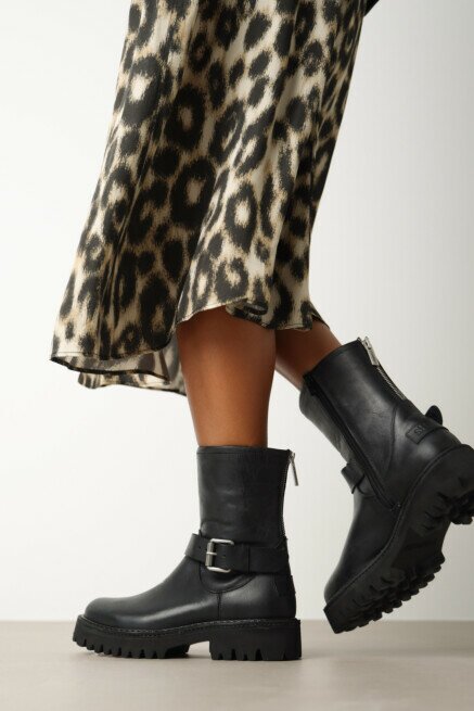 Shabbies Amsterdam Enkellaars Marjorie Banka Zwart