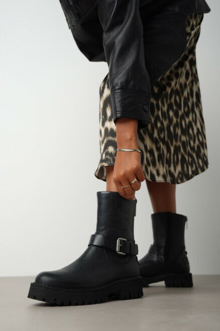 Shabbies Amsterdam Enkellaars Marjorie Banka Zwart