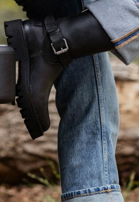 Shabbies Amsterdam Enkellaars Marjorie Banka Zwart