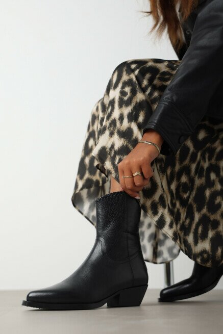 Shabbies Amsterdam Enkellaars Sally Ankie Zwart