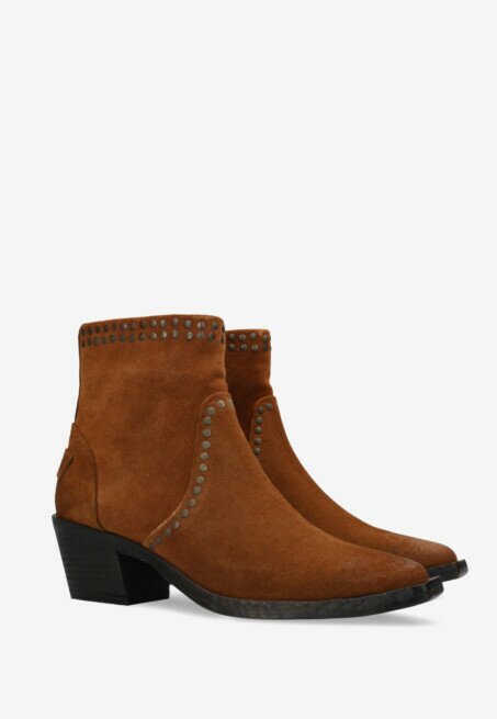 Shabbies Amsterdam Enkellaars Wieke Vintage Cognac